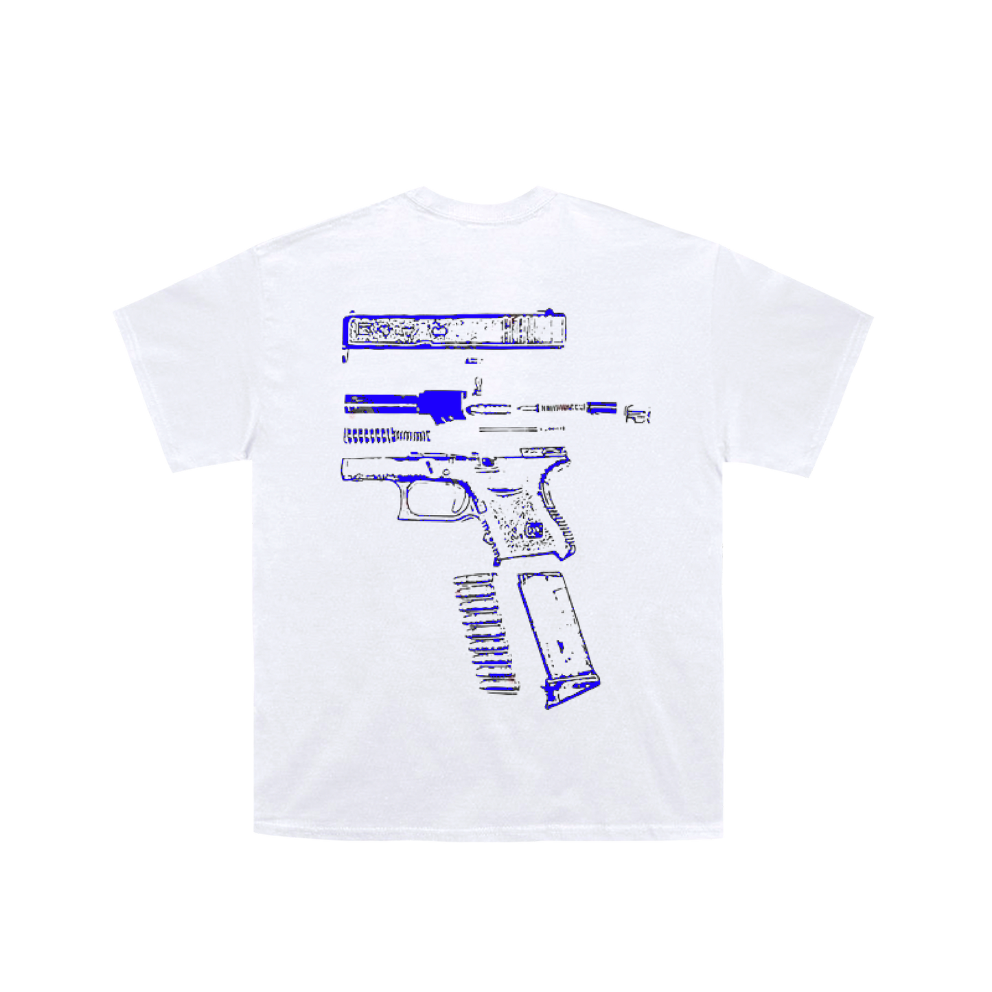 White-Blue In Glock We Trust T-Shirt