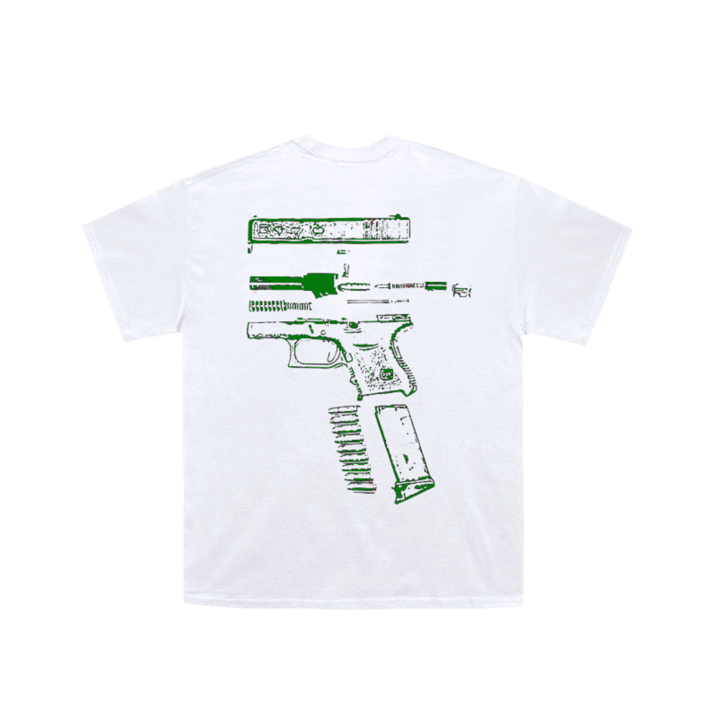 White-Green In Glock We Trust T-Shirt